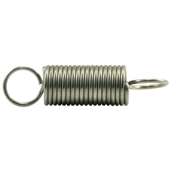 Midwest Fastener 3/4" x 0.080" x 3" 18-8 Stainless Steel Extension Springs 3PK 38827 - main